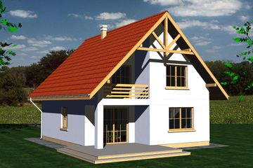 Projekt domu 249 (BBF1061) - projekt domu parterowego z poddaszem - Zdjęcie 1