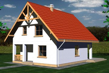  Projekt domu 249 (BBF1061) - projekt domu parterowego z poddaszem - Zdjęcie 2