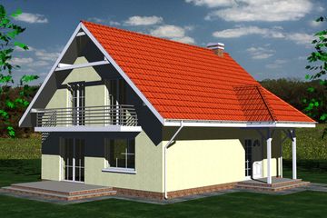  Projekt domu 250 (BBF1062) - projekt domu parterowego z poddaszem - Zdjęcie 1