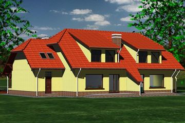  Projekt domu 602 (BBF1078) - projekt domu parterowego z poddaszem - Zdjęcie 2