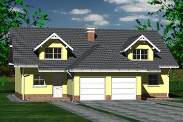  Projekt domu DOM 605 (BBF1081) - projekt domu parterowego z poddaszem - Zdjęcie 1