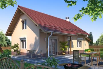  Projekt domu na Alasce 1 (KRN1052) - projekt domu parterowego z poddaszem - Zdjęcie 2