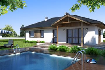  Projekt domu w Luizjanie 3 (KRN1050) - projekt domu parterowego - Zdjęcie 2