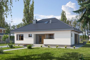  Projekt domu E-112 (WAX1014) - projekt domu parterowego - Zdjęcie 1