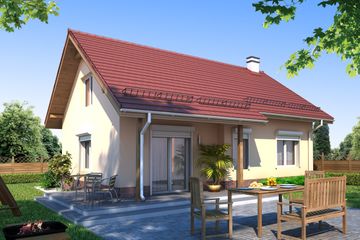  Projekt domu na Alasce 2 (KRN1053) - projekt domu parterowego z poddaszem - Zdjęcie 2