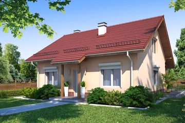  Projekt domu na Alasce 2 (KRN1053) - projekt domu parterowego z poddaszem - Zdjęcie 1