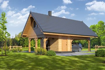  Projekt budynku gospodarczego mazurski 2 gpm 2 (KRP1577) - projekt budynku parterowego - Zdjęcie 1