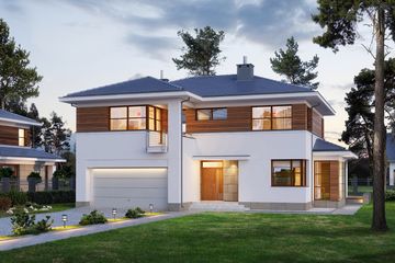  Projekt domu E-123 (WAX1025) - projekt domu z pełnym piętrem - Zdjęcie 1