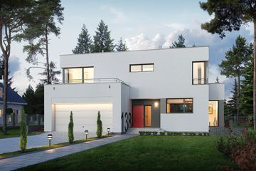  Projekt domu E-138 (WAX1037) - projekt domu z pełnym piętrem - Zdjęcie 1