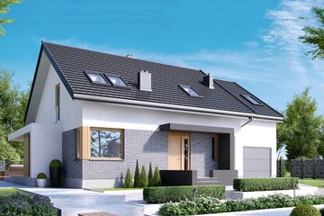  Projekt domu HomeKoncept-22 (KRX1022) - projekt domu parterowego z poddaszem - Zdjęcie 2