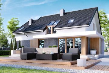  Projekt domu HomeKoncept-22 (KRX1022) - projekt domu parterowego z poddaszem - Zdjęcie 1
