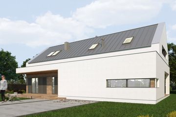  Projekt domu A-25 (PZB1016) - projekt domu parterowego z poddaszem - Zdjęcie 4