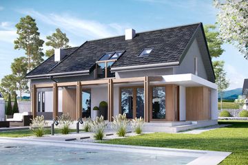  Projekt domu HomeKoncept 24 (KRX1024) - projekt domu parterowego z poddaszem - Zdjęcie 1