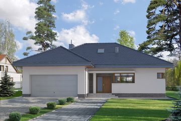  Projekt domu E-119 (WAX1021) - projekt domu parterowego - Zdjęcie 1