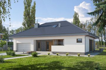  Projekt domu E-132 (WAX1033) - projekt domu parterowego - Zdjęcie 1