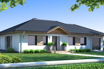  Projekt domu w Luizjanie 3 z garażem (KRN1055) - projekt domu parterowego - Zdjęcie 2