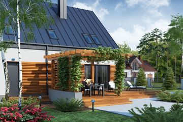  Projekt domu Morfeusz PS (WRW1201) - projekt domu parterowego z poddaszem - Zdjęcie 2