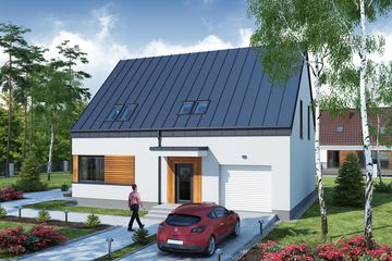  Projekt domu Morfeusz PS (WRW1201) - projekt domu parterowego z poddaszem - Zdjęcie 1