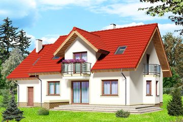  Projekt domu Parys (WOE1058) - projekt domu parterowego z poddaszem - Zdjęcie 2