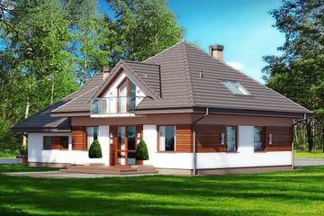  Projekt domu Sindbad N 2G (BSB1087) - projekt domu parterowego z poddaszem - Zdjęcie 2