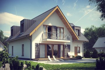  Projekt domu D184B (WAI1263) - projekt domu parterowego z poddaszem - Zdjęcie 3