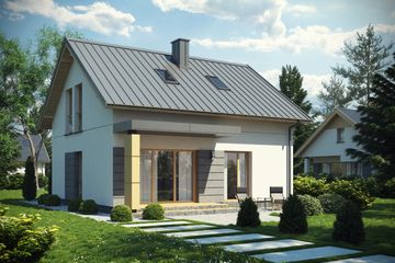  Projekt domu D153A (WAI1271) - projekt domu parterowego z poddaszem - Zdjęcie 2
