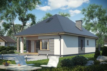  Projekt domu D148B (WAI1254) - projekt domu parterowego - Zdjęcie 2
