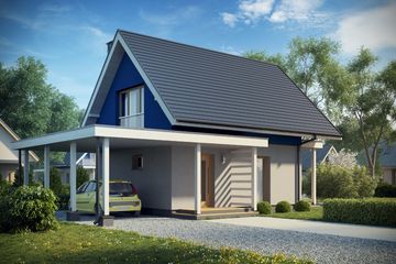  Projekt domu D157 (WAI1295) - projekt domu parterowego z poddaszem - Zdjęcie 1