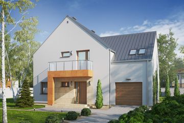  Projekt domu D110A (WAI1200) - projekt domu parterowego z poddaszem - Zdjęcie 1