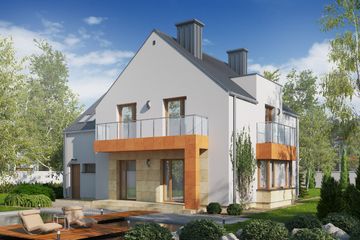  Projekt domu D110A (WAI1200) - projekt domu parterowego z poddaszem - Zdjęcie 2