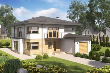  Projekt domu D109C (WAI1282) - projekt domu z pełnym piętrem - Zdjęcie 1