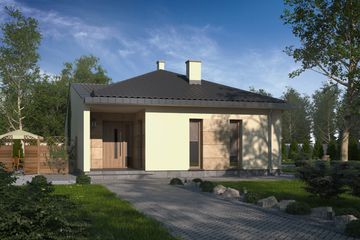  Projekt domu D114B (WAI1174) - projekt domu parterowego - Zdjęcie 1