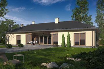  Projekt domu D114B (WAI1174) - projekt domu parterowego - Zdjęcie 2