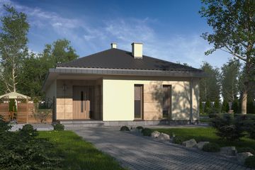  Projekt domu D114A (WAI1173) - projekt domu parterowego - Zdjęcie 1