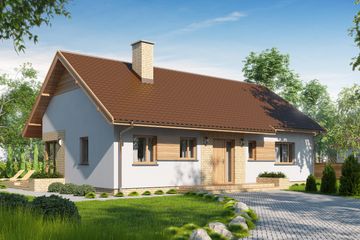  Projekt domu D122 (WAI1171) - projekt domu parterowego - Zdjęcie 1
