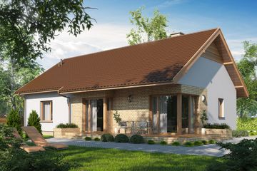  Projekt domu D122 (WAI1171) - projekt domu parterowego - Zdjęcie 2