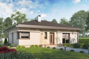  Projekt domu D117 (WAI1169) - projekt domu parterowego - Zdjęcie 1