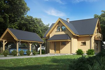  Projekt domu D108 (WAI1162) - projekt domu parterowego z poddaszem - Zdjęcie 1