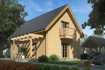  Projekt domu D108 (WAI1162) - projekt domu parterowego z poddaszem - Zdjęcie 2