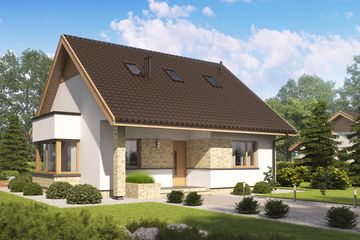  Projekt domu D144B (WAI1192) - projekt domu parterowego - Zdjęcie 1