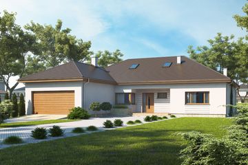  Projekt domu D136 (WAI1233) - projekt domu parterowego - Zdjęcie 1