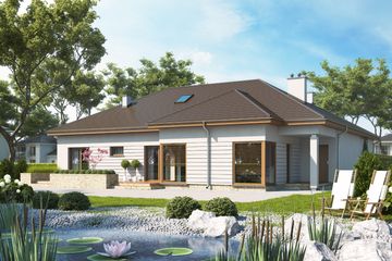  Projekt domu D136 (WAI1233) - projekt domu parterowego - Zdjęcie 2