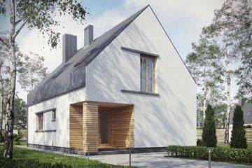  Projekt domu D76 (WAI1147) - projekt domu parterowego z poddaszem - Zdjęcie 1