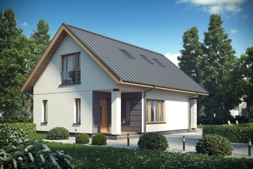  Projekt domu D143B (WAI1260) - projekt domu parterowego z poddaszem - Zdjęcie 1