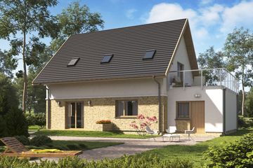  Projekt domu D127 (WAI1182) - projekt domu parterowego z poddaszem - Zdjęcie 2