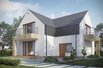  Projekt domu D190A (WAI1152) - projekt domu parterowego z poddaszem - Zdjęcie 2