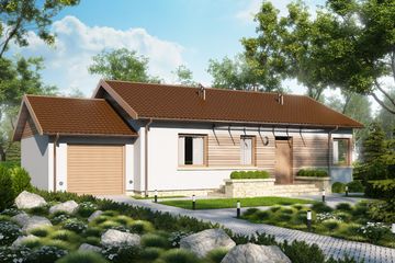  Projekt domu D19A - Karol A (WAI1165) - projekt domu parterowego - Zdjęcie 1