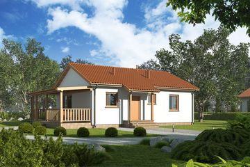  Projekt domu D16 - Jan (WAI1096) - projekt domu parterowego - Zdjęcie 1