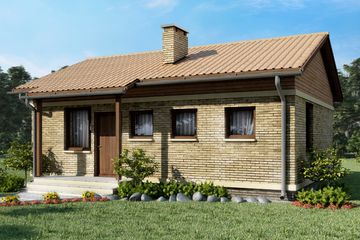  Projekt domu D23 - Marcin (WAI1038) - projekt domu parterowego - Zdjęcie 1