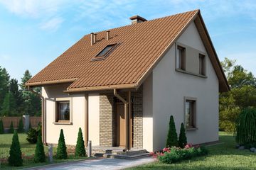  Projekt domu D21 - Piotruś (WAI1037) - projekt domu parterowego z poddaszem - Zdjęcie 1